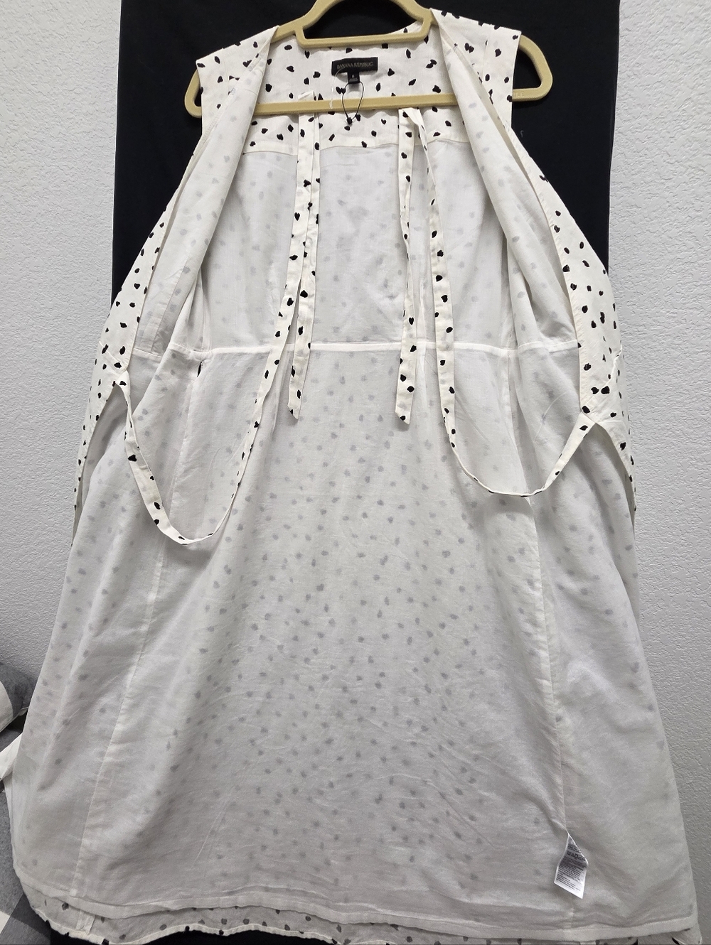 Banana Republic White Sleeveless Polka Dot Wrap Camisole Dress - Picture 14 of 14